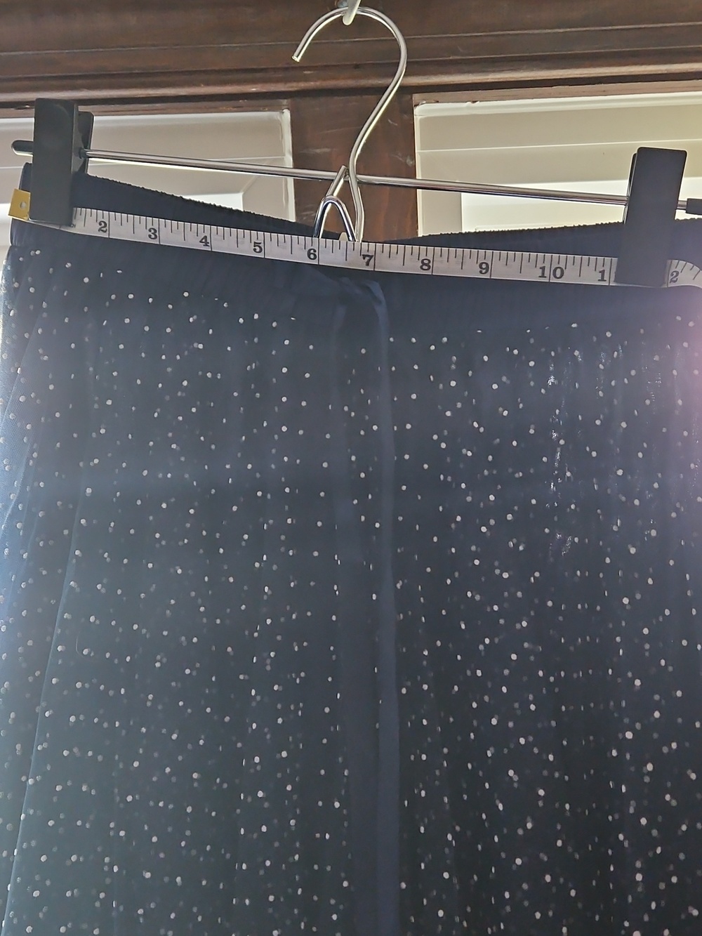 Choklate Paris Navy Polka Dot Tulle Skater Skirt M - Picture 4 of 13